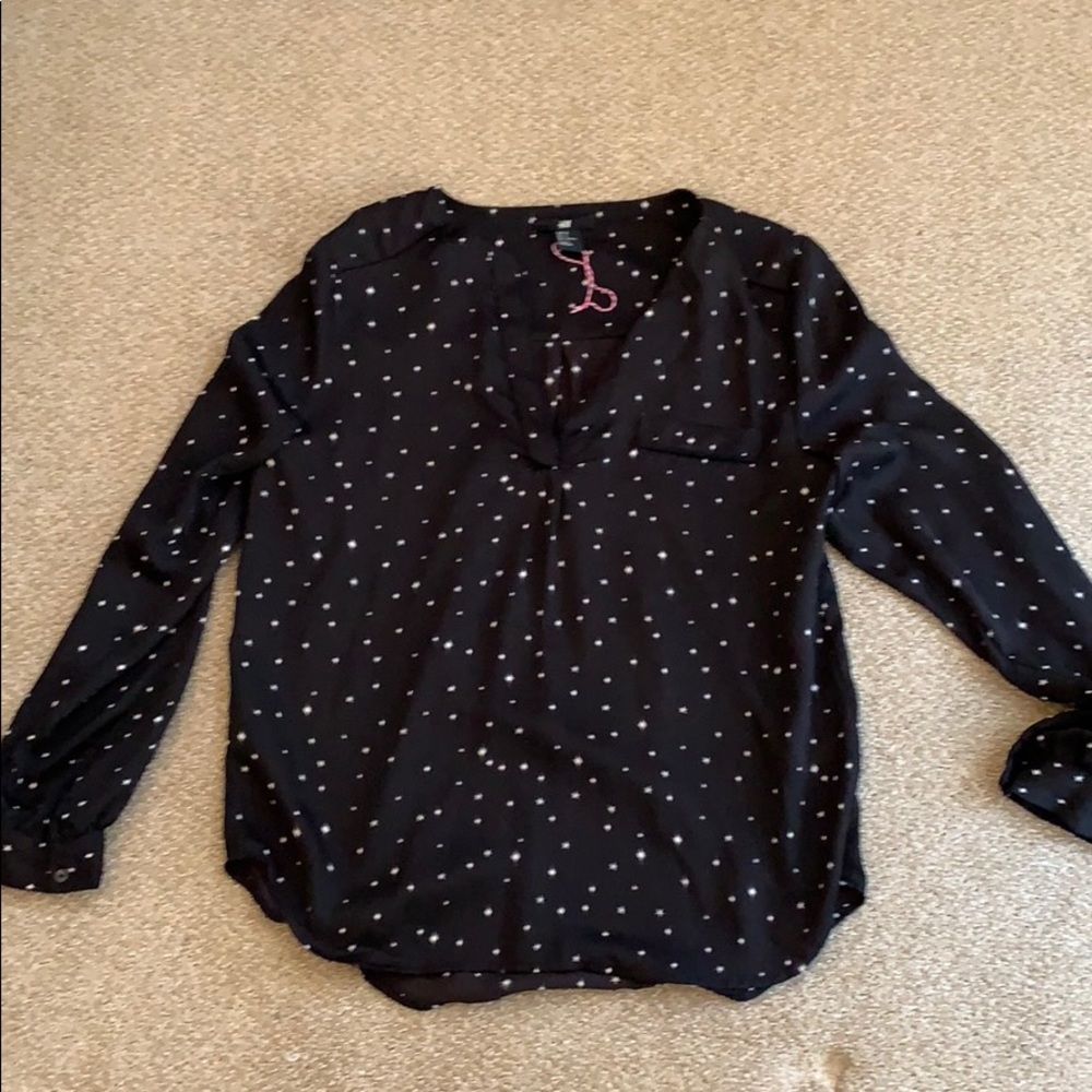 Star print blouse